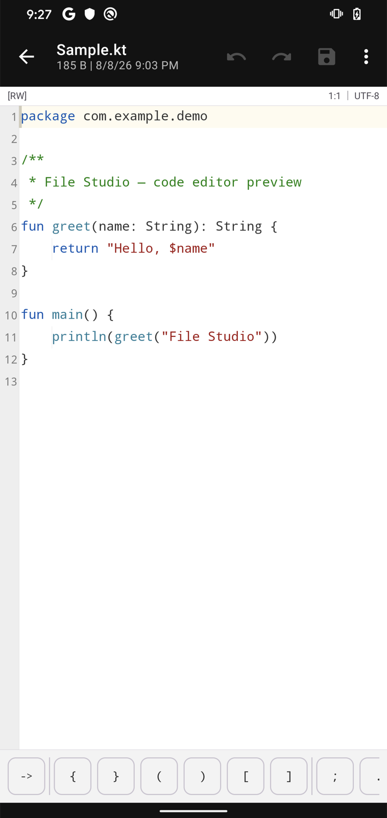 Text & code editor